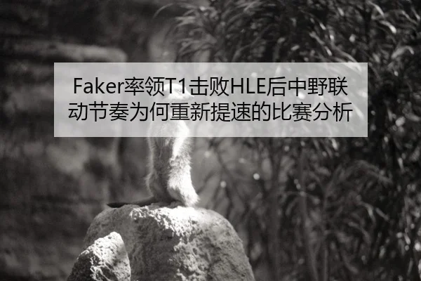 Faker率领T1击败HLE后中野联动节奏为何重新提速的比赛分析